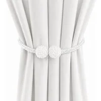 ELANOX Raffhalter ELANOX Magnetische Raffhalter 2er Set mit Perlen für Vorhänge, alle Gardinen, (2 Stück)