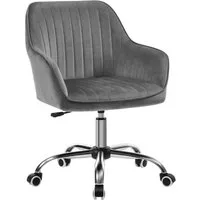 SONGMICS Bürostuhl Schminkstuhl, Homeoffice Stuhl, höhenverstellbar, Breite 62 cm, Schreibtischstuhl