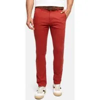 Indicode Chinohose Herren INPilli Regular-Fit Baumwollhose mit schmaler Passform mit praktischem, integriertem Gürtel