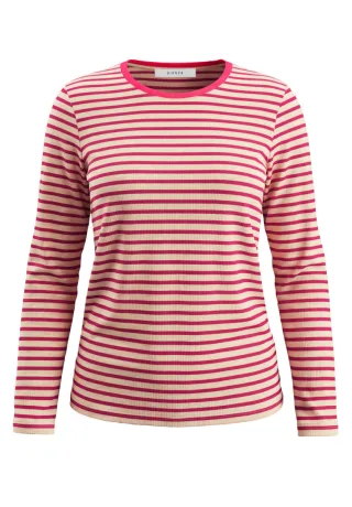 bianca - Gestreiftes Langarmshirt rot - Gr. - 36