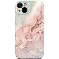 ONEFLOW Handyhülle für iPhone 15 Hülle Marmor Bliss Cover Rosa Grau 6,1 Zoll, Handy Schutz Backcover Handytasche Case Schutzhülle mit Kameraschutz