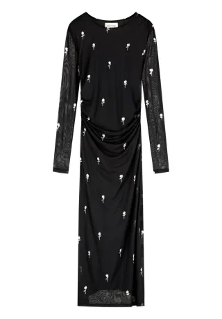Fabienne Chapot - Midikleid mit Stickerei - Ashley schwarz - Gr. - M