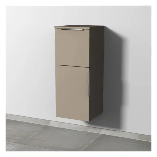 Sanipa 3way Mittelschrank mit 1 Tür und 1 Auszug, Sandgrau-Matt, UF12667 UF12667