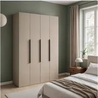 MOEBLO Drehtürenschrank Serena (Modernes, minimalistisches Design mit Vierflügeligen Türen, geräumiger Kleiderstange, mehreren Einlegeböden und robusten Materialien – Perfekt für Schlafzimmer, Garderobe oder Flur Kleiderschrank Schrank Garderobe Schl