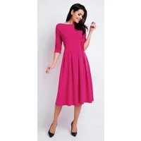 Awama Abendkleid mit ausgestelltem Rock und 3/4-Ärmeln
