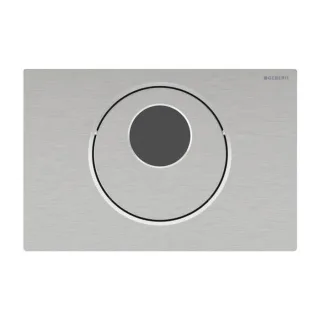 Geberit WC-Steuerung 115891SN6 Batteriebetrieb, 2-Mengen-Spülung, Edelstahl gebürstet