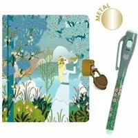 DJECO Tagebuch Geheimes Tagebuch mit Schloss und Stift mit UV-Lampe