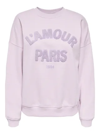 JDY - JDYMESA L/S O-NK EMB SWEAT JRS NOOS Winsome Orchid - Gr. - XL
