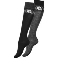 Yenita® Kniestrümpfe (2-Paar) Weicher und warmer Materialmix