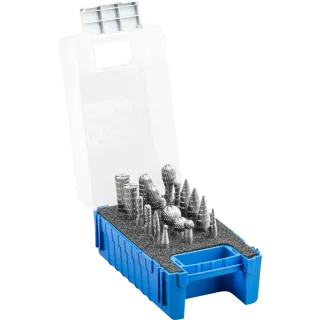 PFERD TOOLS HSS Frässtift Set 83 18-tlg. Zahnung 3 Schaft-Ø 6 mm universal mittel fein - 22900833