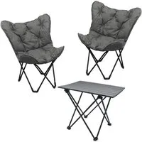 Spetebo Sitzgruppe Camping mit Aluminium Klapptisch inklusive Tragetasche, (Anzahl, 1-tlg., Stück), Inklusive 2 Tragetaschen