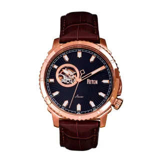 Reign Bauer Automatikuhr mit Semiskelett und Lederarmband