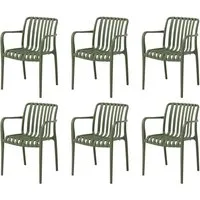 Gardissimo Gartenstuhl 6 er Set Kunststoff Stapelstuhl Lido (Spar-Set, 6 St), stapelbar / wetterfest / pflegeleicht / stabil