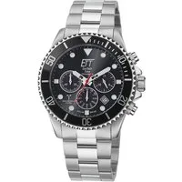 ETT Funkchronograph Professional EGS-11607-25M, Armbanduhr, Herrenuhr, Stoppfunktion, Datum, Solar, Edelstahlarmband