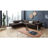 W.SCHILLIG Ecksofa finn, toller Sitzkomfort, L-Form, hochwertige Verarbeitungsdetails, German Design Award 2016, Fußgestell Chrom glänzend, Breite 281 cm