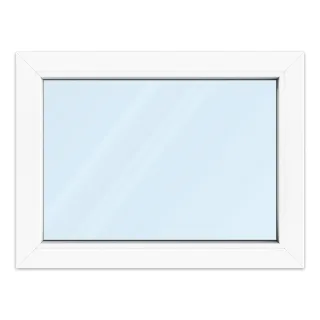 Fenster 80x60 cm, Kunststoff Profil aluplast IDEAL® 4000, Weiß, 800x600 mm, einteilig festverglast, 2-fach Verglasung, individuell konfigurieren