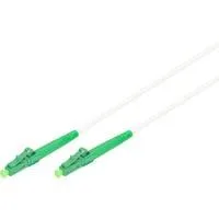 Glasfaser-Simplex-Patchkabel, stahlarmiert, Singlemode, LC/APC > LC/APC weiß, 1 Meter
