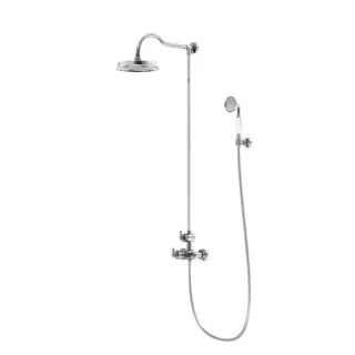 Steinberg Serie 350 Duschsystem 3502721 inklusive Thermostat, Kopfbrause und Handbrause, chrom