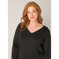 Base Level Curvy Strickpullover Anine mit V-Ausschnitt