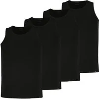PUMA Unterhemd Tank Tops Pure Cotton Regular Fit (4-St) mit Feinripp-Struktur