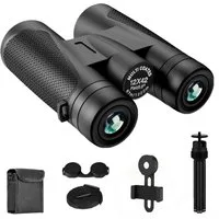 Toomoke 12×42 HD Kompakte Fernglas,fernglas erwachsene mit nachtsicht Fernglas (Binoculars,Fokusknopf,hohe Vergrößerung,Stativmontage,rutschfest)