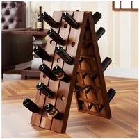 Casaria Weinregal Rüttelpult, für 36 Flaschen 87x 55x 39cm Akazienholz Freistehend Klappbar Rustikal