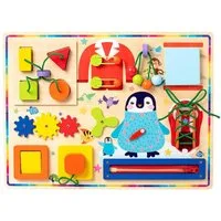 CLTYQ Motorikbrett Busy Board für Kinder,11 in 1 Montessori Spielzeug ab 3 Jahre, Lernspielzeug,Motorik, Kreativität,Frühförderung