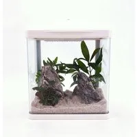 Aquaone Aquarium HR-230 weiß Nano Aquarium Komplettaquarium Mini Aquarium+Filteranlage