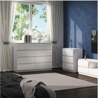 Vicco Kommode Calisto, Weiß/Weiß, 138 x 101.5 cm (1 St)