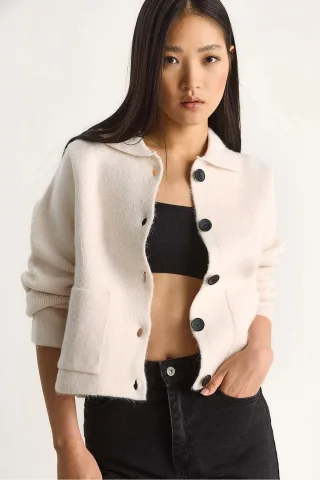 Strick-Cardigan mit Taschen