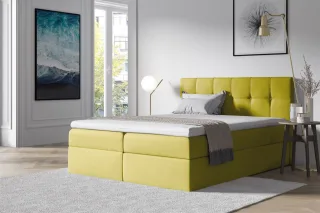 Boxspringbett Schlafzimmerbett BURGOS 120x200cm Gelb