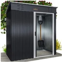 Gardebruk Gerätehaus, BxT: 162x86 cm, Geräteschuppen 1,5m² Gerätehaus Belüftung rostfreies Metall anthrazit