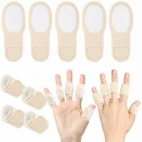 COOL-i ® Fingerbandage Fingerbandage 10er Set, verstellbare Fingerwickel aus Baumwolle, weich & wiederverwendbar, für Alltag & Pflege