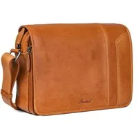 Benthill Messenger Bag Herren Umhängetasche Echt Leder Messenger Laptop Schultertasche Damen, Reißverschlussfach