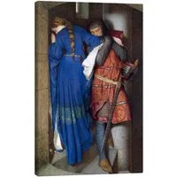 Posterlounge Wandbild Treffen auf der Turmtreppe, Frederic William Burton, erhältlich als Poster, Leinwandbild, Wandsticker oder Acrylglasbild