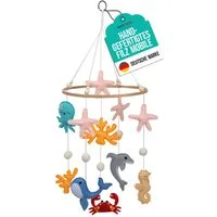 wortek Babymöbel-Set Baby Mobile Windspiel zum Aufhängen Ozean Welt, (Set, 1-tlg., Kinderbett, Wickelkommode, Decke Kinderzimmer), Babymobile Bettglocke Babyzimmer Bett Baby Windspiel