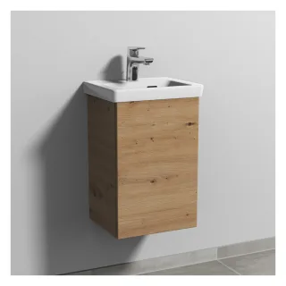 Sanipa 3way Waschtischunterbau zu Villeroy & Boch Subway 3.0 Waschtisch mit 1 Tür, Eiche Natural-Tou SM84185