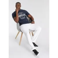 DELMAO Stretch-Jeans "Reed" gerader Beinschnitt, Used-Look-Waschung, niedrige Leibhöhe