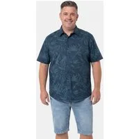 Men Plus Kurzarmhemd Hemd Halbarm florales Muster Kentkragen bis 8 XL