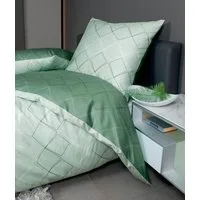 Janine Bettwäsche J. D., Mako-Satin, 3 teilig, Bettwäsche aus Baumwolle, mit Rauten-Design