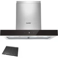 comfee Wandhaube, 60 cm breit, Gestensteuerung, LED-Beleuchtung, Abluft & Umluft