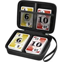 meytrade Sammelkarte Kartenbox Etui Tragetasche Sammelbox in schwarz für Spielekarten, für z.B. Pokemon, Fussballkarten, UNO, Quartett uvm.