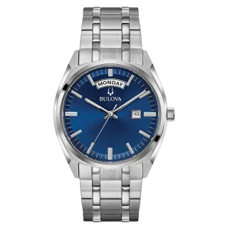 Bulova Surveyor Silber Herren Armbanduhr 96C125