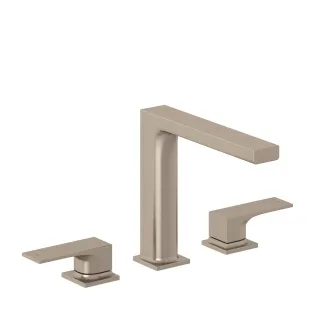 KLUDI-DECUS 3-Loch Waschtischmischer mit Push-Open Ventil Stainless Brushed Nickel 54393N575