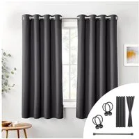 Cozyor Verdunkelungsvorhang 2er-Set inkl. 2 Magnethalter, thermoisolierend, Gardinen blickdicht (2 St), Ösen, verdunkelnd, Mikrofaser Polyester