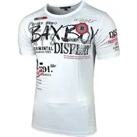 Baxboy T-Shirt Baxboy Moderner Männer Kurzarm Verwaschen Used Look TShirt B-147