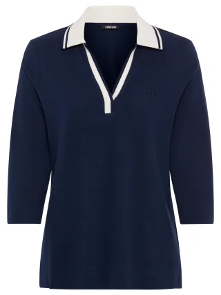 Olsen - Polo Shirt Long Sleeves ink blue - Gr. - 44