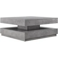 en.casa Couchtisch, »Florenz« quadratisch 76 x 76 x 38 cm Betonoptik
