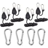 FELIXLEO Kletterseil Seil Ratsche mit Haken Fuß Langer Einstellbarer seilzug (4-tlg)