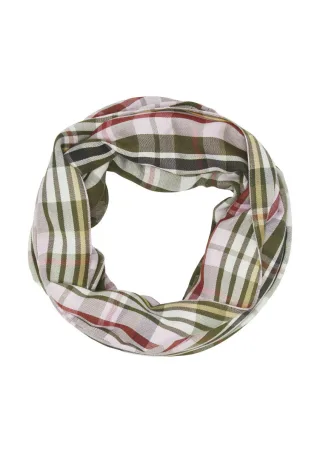 s.Oliver Red Label - Karierter Loop-Schal aus Modalmix grün - Gr. - 1